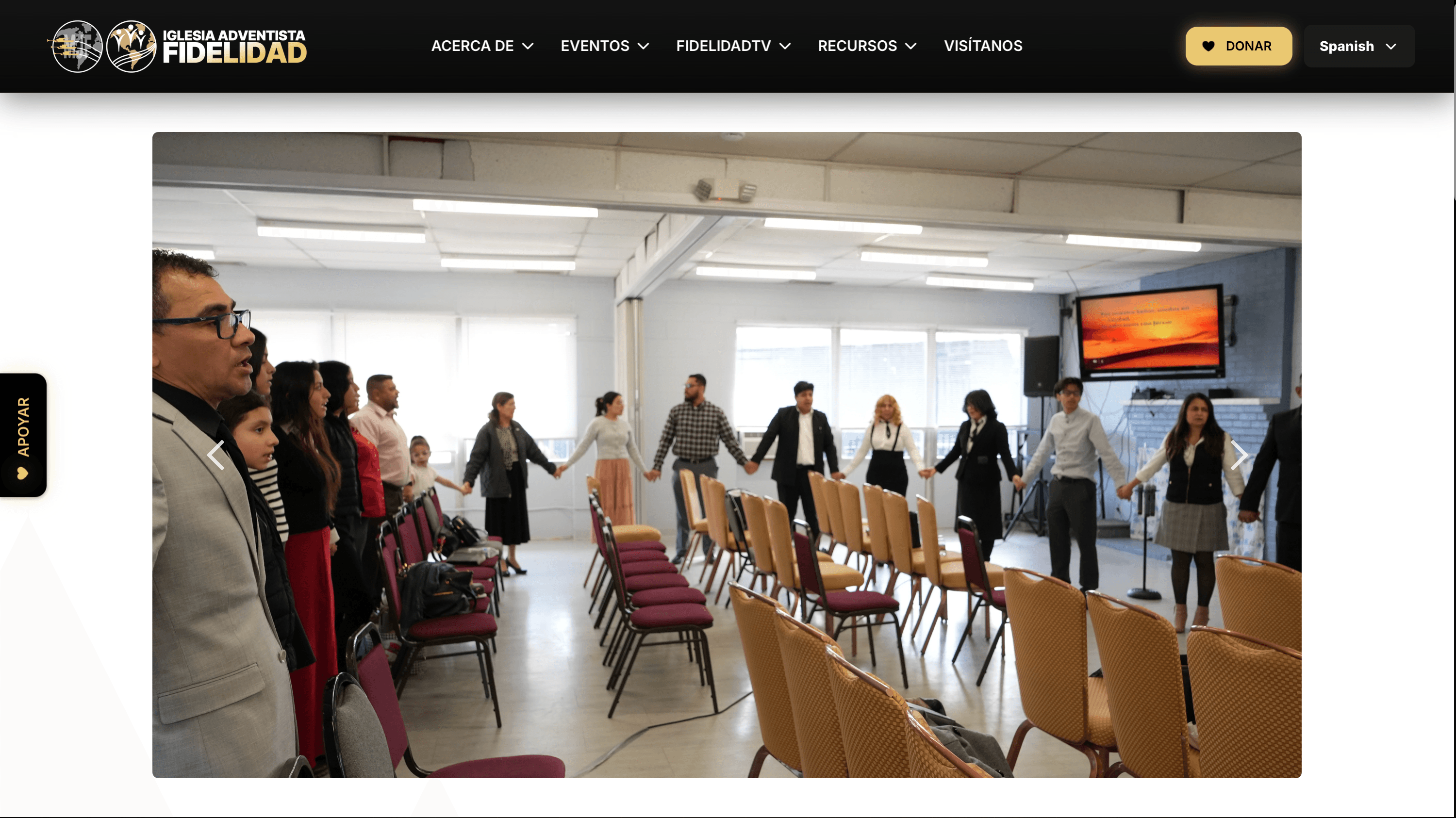 Iglesia Adventista Fidelidad website screenshot